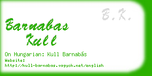 barnabas kull business card